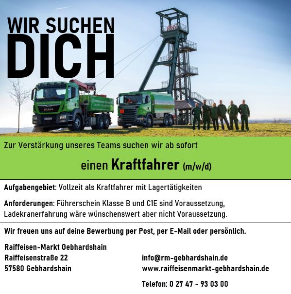 Stellenanzeige_Kraftfahrer